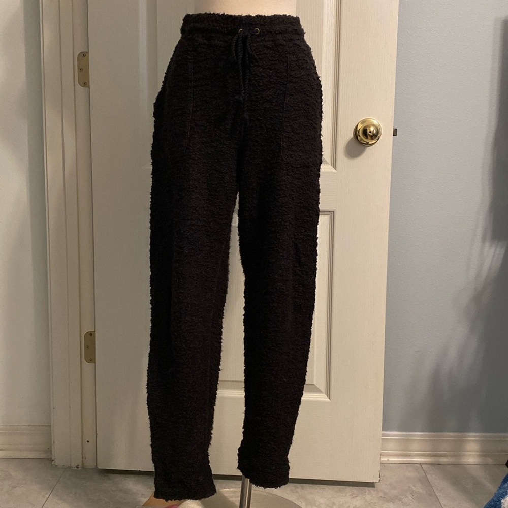 Faherty Brand Black Drawstring Joggers Medium - image 1